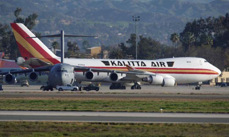 Evacuation aircraft arrives from China at March Air Reserve Base