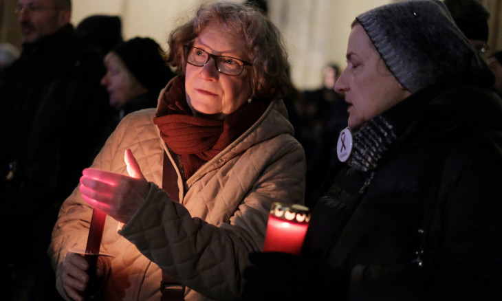 Vigil in Berlin for the victims of a shooting in the city of Hanau