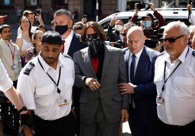 Actor Johnny Depp arrives at the High Court