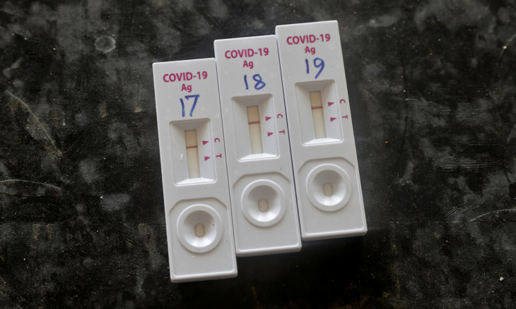 Used coronavirus testing kits