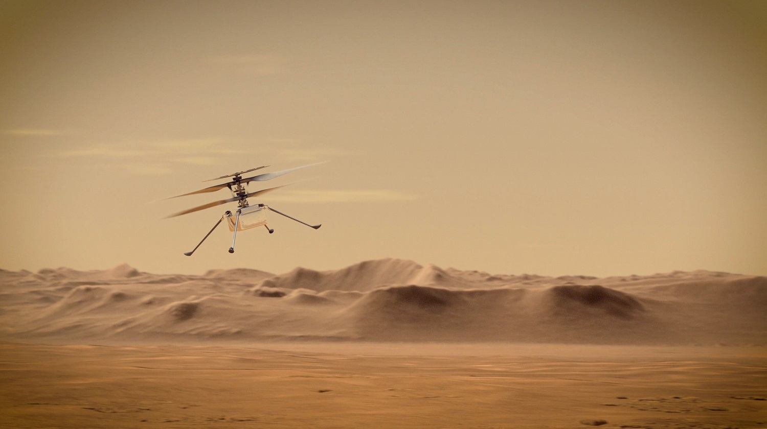 NASA's Ingenuity Mars Helicopter Successfully Powers Up In Space For ...