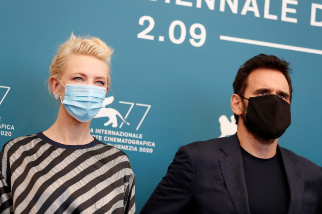  President of the jury Cate Blanchett and member of the jury Matt Dillon of the U.S. pose. 