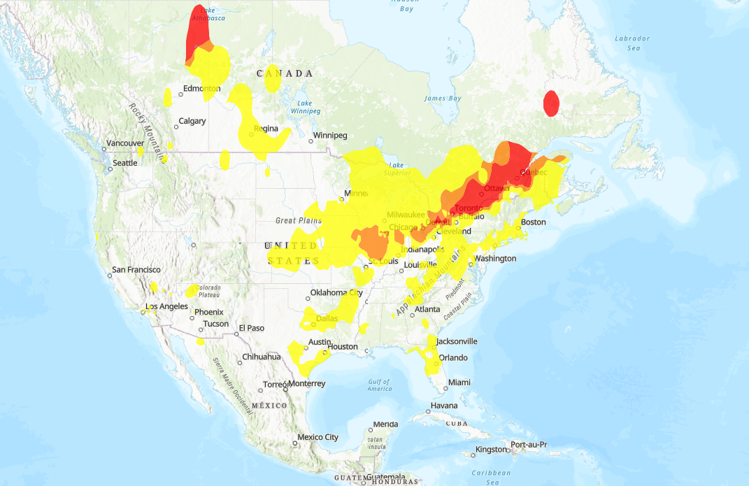 Canadian Wildfire Smoke Triggers Air Quality Alerts Across 10 U.S ...