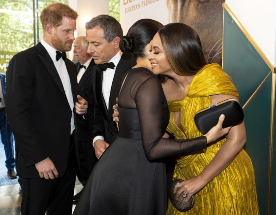 Duke And Duchess of Sussex, Harry, Meghan Greet Beyonce, Jay-Z At 'Lion King' Premiere