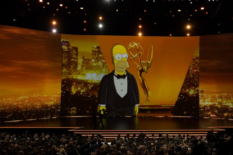 71st Primetime Emmy Awards - Show - Los Angeles, California, U.S., September 22, 2019. An image of the character "Homer Simpson" is shown on stage. 