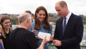 Britain's Prince William and Catherine, Duchess of Cambridge, attend ship naming ceremony in Birkenhead