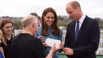 Britain's Prince William and Catherine, Duchess of Cambridge, attend ship naming ceremony in Birkenhead
