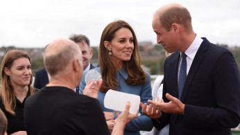 Britain's Prince William and Catherine, Duchess of Cambridge, attend ship naming ceremony in Birkenhead
