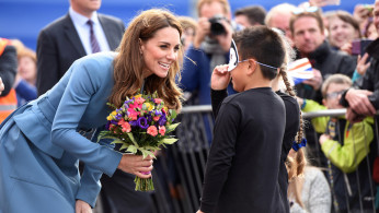 Britain's Prince William and Catherine, Duchess of Cambridge, attend ship naming ceremony in Birkenhead