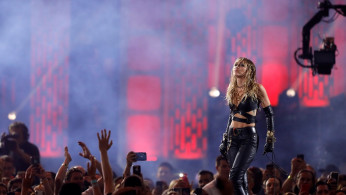 Miley Cyrus performs during the iHeartRadio Music Festival at T-Mobile Arena in Las Vegas, Nevada, U.S. September 21, 2019. 