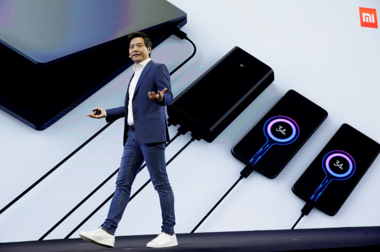 Xiaomi founder and CEO Lei Jun attends a product launch event of Xiaomi Mi9 Pro 5G in Beijing
