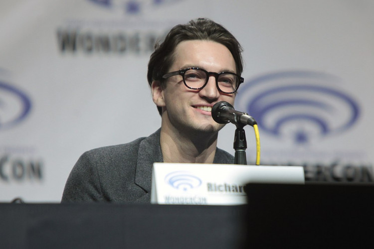 Richard Harmon speaking at the 2016 WonderCon, for "The 100", at the Los Angeles Convention Center in Los Angeles, California. 