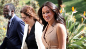 Britain's Meghan Markle, Duchess of Sussex, visits the University of Johannesburg