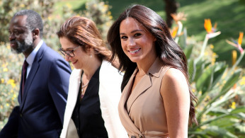 Britain's Meghan Markle, Duchess of Sussex, visits the University of Johannesburg