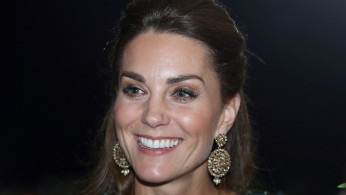 Catherine, Duchess of Cambridge, attends a reception with Britain's Prince William, hosted by the British High Commissioner to Pakistan, Thomas Drew, at the Pakistan National Monument in Islamabad, Pakistan October 15, 2019. Chris Jackson/Pool via REUTERS