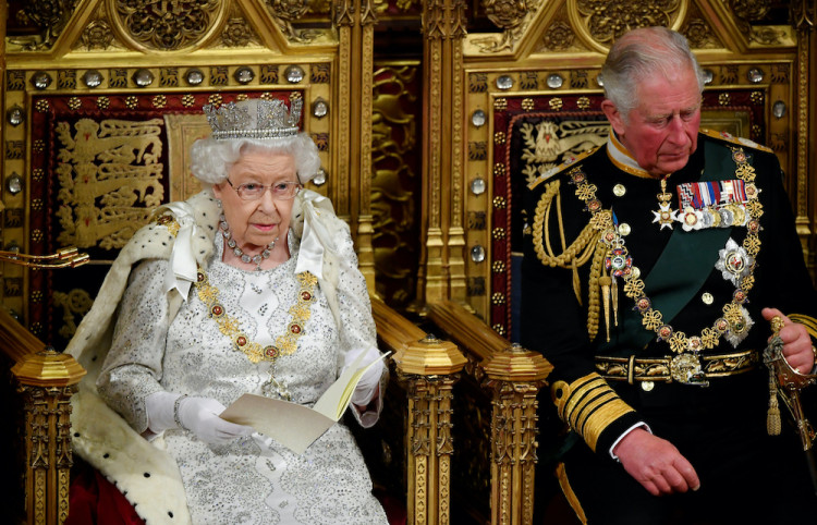 Britain's Queen Elizabeth delivers the Queen's Speech during the State Opening of Parliament in London