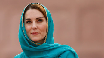 Catherine, Duchess of Cambridge visits the Badshahi Mosque in Lahore, Pakistan October 17, 2019. REUTERS/Peter Nicholls