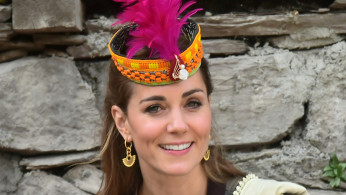 Britain's Catherine, Duchess of Cambridge smiles during a visit at a settlement of the Kalash people in Chitral, Pakistan, October 16, 2019. Samir Hussein/Pool via REUTERS
