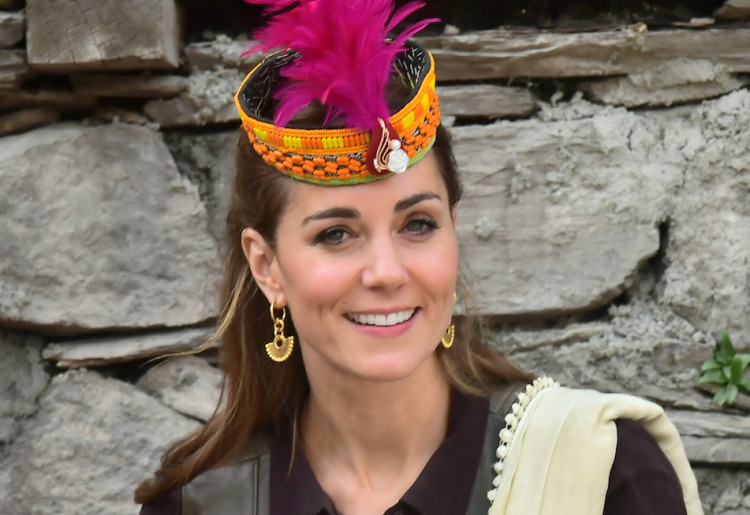 Britain's Catherine, Duchess of Cambridge smiles during a visit at a settlement of the Kalash people in Chitral, Pakistan, October 16, 2019. Samir Hussein/Pool via REUTERS