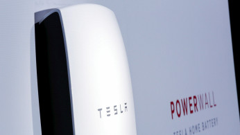 The Tesla Energy Powerwall Home Battery is unveiled by Tesla Motors CEO Elon Musk during an event in Hawthorne, California