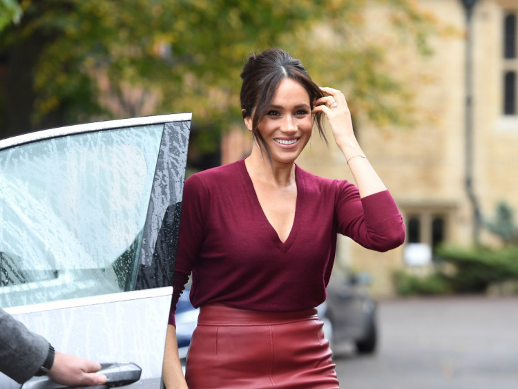Britain's Meghan, the Duchess of Sussex, and Prince Harry, Duke of Sussex, attend a roundtable discussion on gender equality with The Queen's Commonwealth Trust (QCT) and One Young World at Windsor Castle