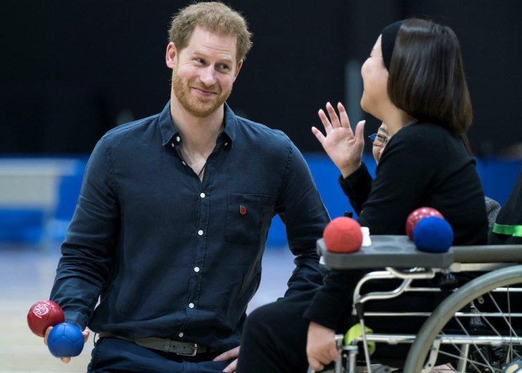 Britain's Prince Harry, Duke of Sussex, meets with Paralympians in Tokyo