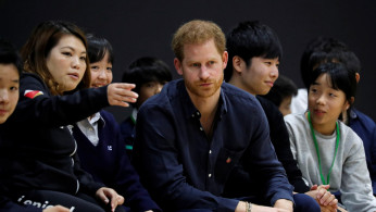 Britain's Prince Harry, Duke of Sussex, meets with Paralympians in Tokyo