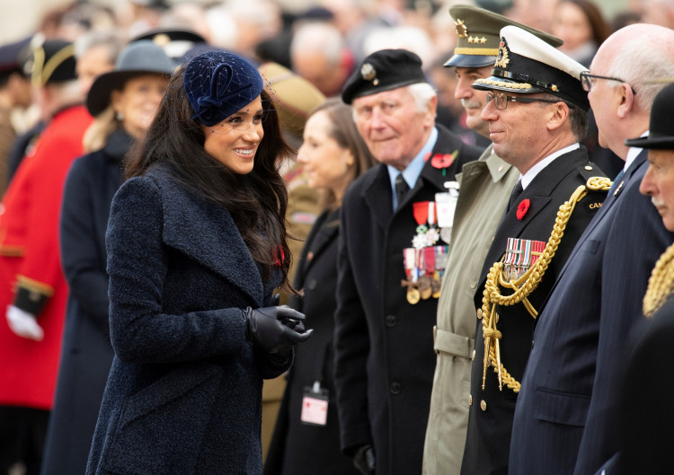 Britain's Prince Harry and Meghan, Duchess of Sussex visit the 91st Field of Remembrance in London