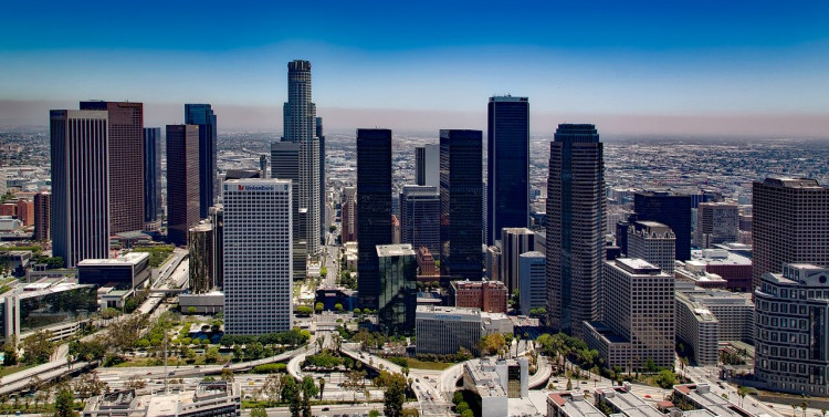 A view of downtown Los Angeles, USA. 