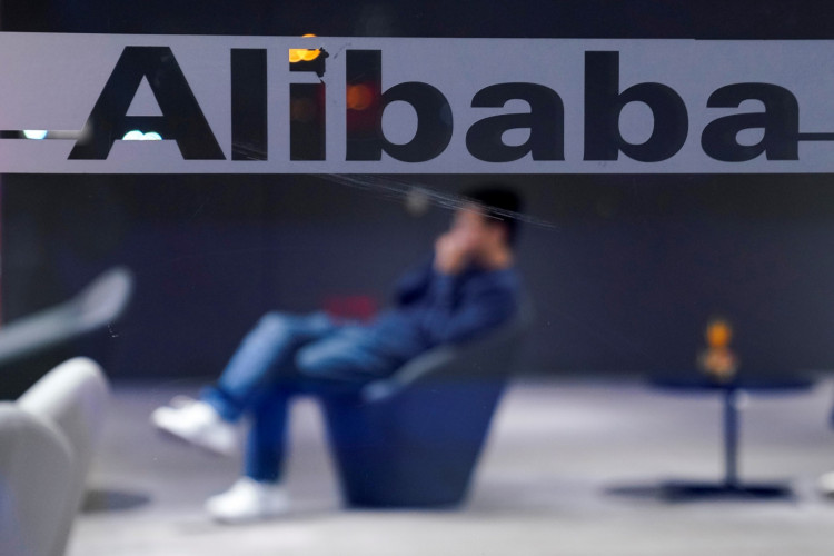 The logo of Alibaba Group is seen during Alibaba Group's 11.11 Singles' Day global shopping festival