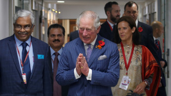 Britain's Prince Charles visits Indian Meteorological Department (IMD) in New Delhi