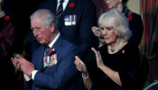 Britain's Prince Charles and Camilla, Duchess of Cornwall, attend the Festival of Remembrance in London