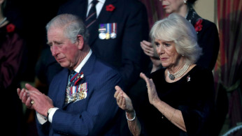 Britain's Prince Charles and Camilla, Duchess of Cornwall, attend the Festival of Remembrance in London