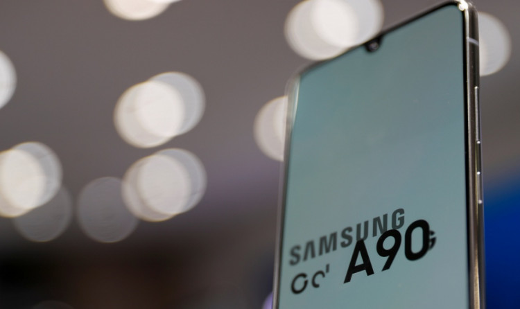 Samsung Electronic's Galaxy A90 is seen on display at a Samsung store in Seoul, South Korea