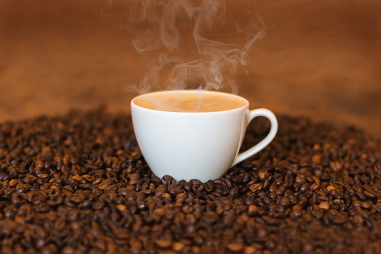 Coffee served on white ceramic cup.