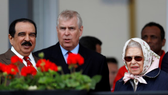 FILE PHOTO: Britain's Queen Elizabeth, Prince Andrew and the King of Bahrain Hamad bin Isa Al Khalifa attend the Royal Windsor Horse Show, in Windsor