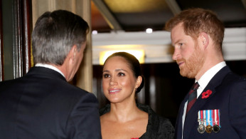 Britain's Prince Harry and Meghan, Duchess of Susex, attend the Festival of Remembrance in London