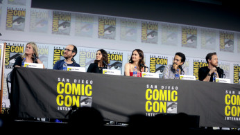 Jane Tranter, Jack Thorne, Dafne Keen, Ruth Wilson, Lin-Manuel Miranda & James McAvoy
