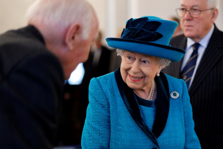 Britain's Queen Elizabeth visits the Royal Philatelic Society in London