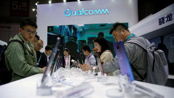 A Qualcomm sign is seen at the second China International Import Expo (CIIE) in Shanghai