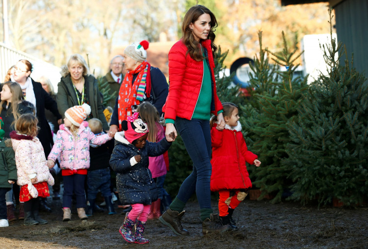 Britain's Catherine, Duchess of Cambridge, visits Peterley Manor Farm in Buckinghamshire