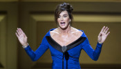 FILE PHOTO: Former Olympian Caitlyn Jenner speaks on stage at the Glamour Women of the Year Awards where she receives an award, in the Manhattan borough of New York