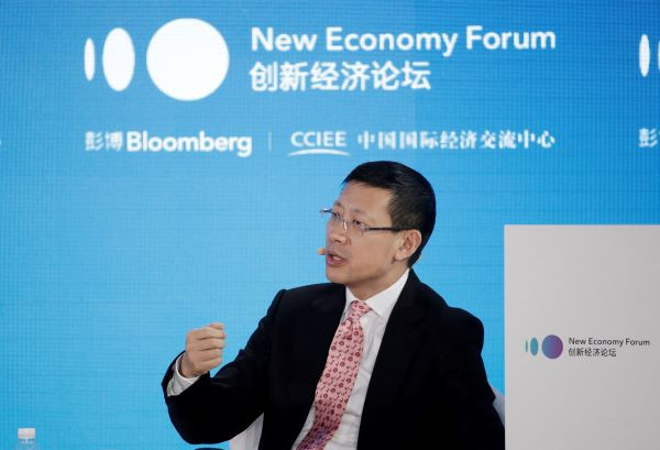 Neil Shen, founding and managing partner of Sequoia Capital China, speaks at the 2019 New Economy Forum in Beijing