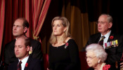 Britain's Queen Elizabeth II, Prince Edward, Prince William, and Sophie, Countess of Wessex attend the Royal British Legion Festival of Remembrance at the Royal Albert Hall in London