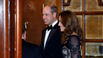 Britain's Prince William, Duke of Cambridge, and Catherine, Duchess of Cambridge, arrive at the Royal Variety Performance in London