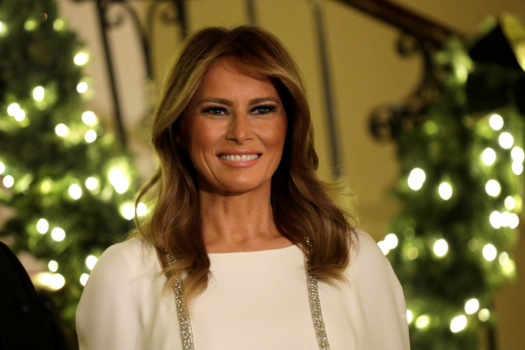 U.S. First Lady Melania Trump smiles at the Congressional Ball in the Grand Foyer of the White House in Washington, U.S., December 12, 2019. REUTERS/Yuri Gripas