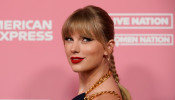 Singer Taylor Swift arrives on the red carpet for the 