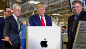 U.S. President Trump tours Apple Computer plant in Austin, Texas
