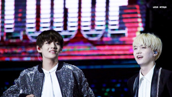 V and Suga of BTS