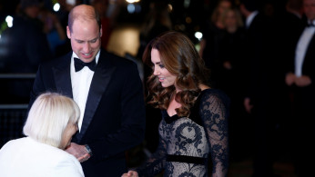 Britain's Prince William, Duke of Cambridge, and Catherine, Duchess of Cambridge, arrive at the Royal Variety Performance in London